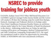 A press note published in Hans India daily newspaper about the starting of EMT & FTCP courses on January 22, 2022