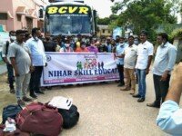The selected candidates are starting their journey to Myntra.com campus @ Bangalore and transportation facility has been provided by Nihar Skill Education